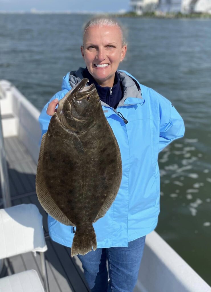 A Nice Flounder And Some Keeper Rockfish Ocean City MD Fishing