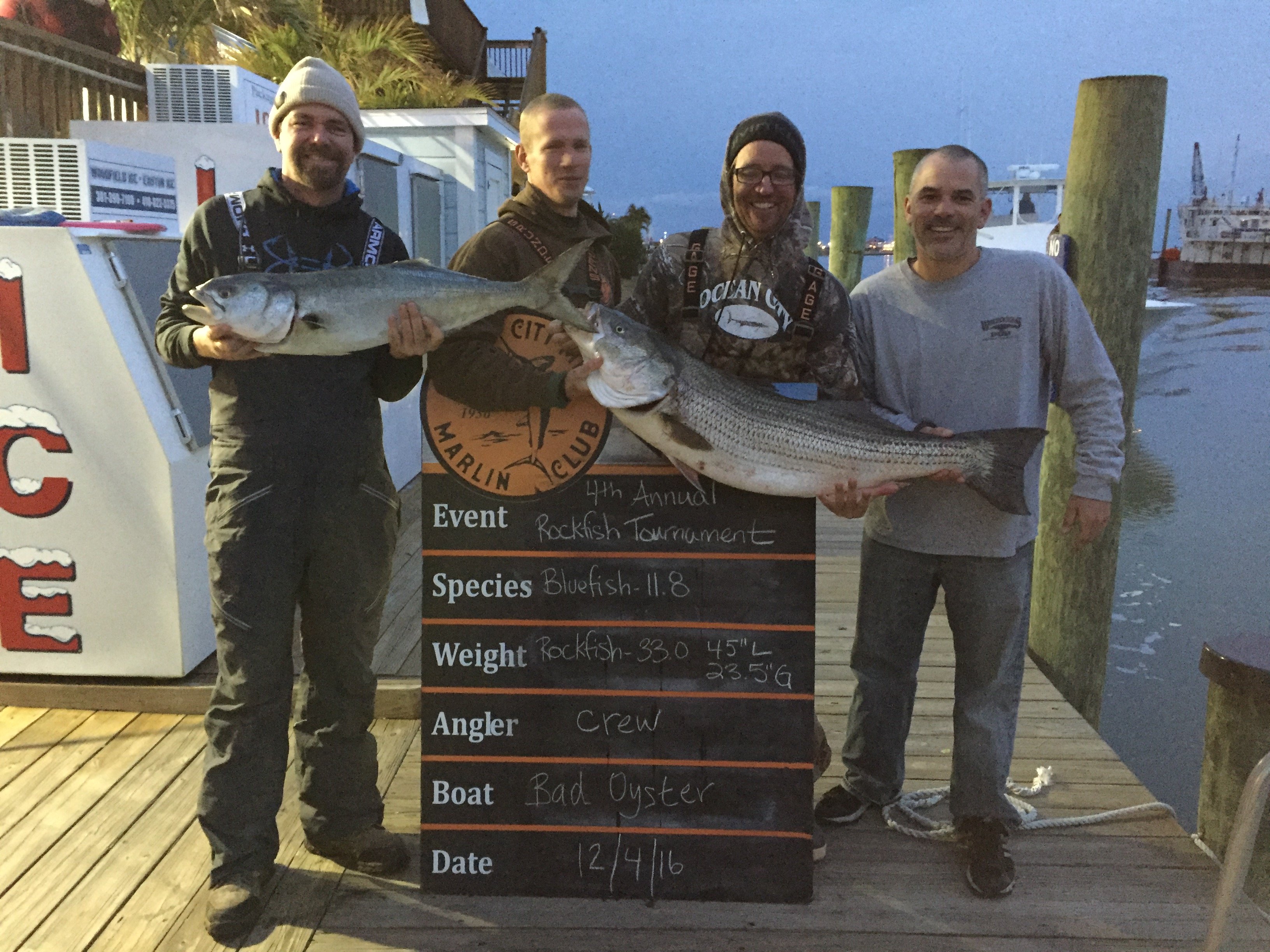 Bad Oyster Wins 4th Annual OCMC Rockfish Tournament