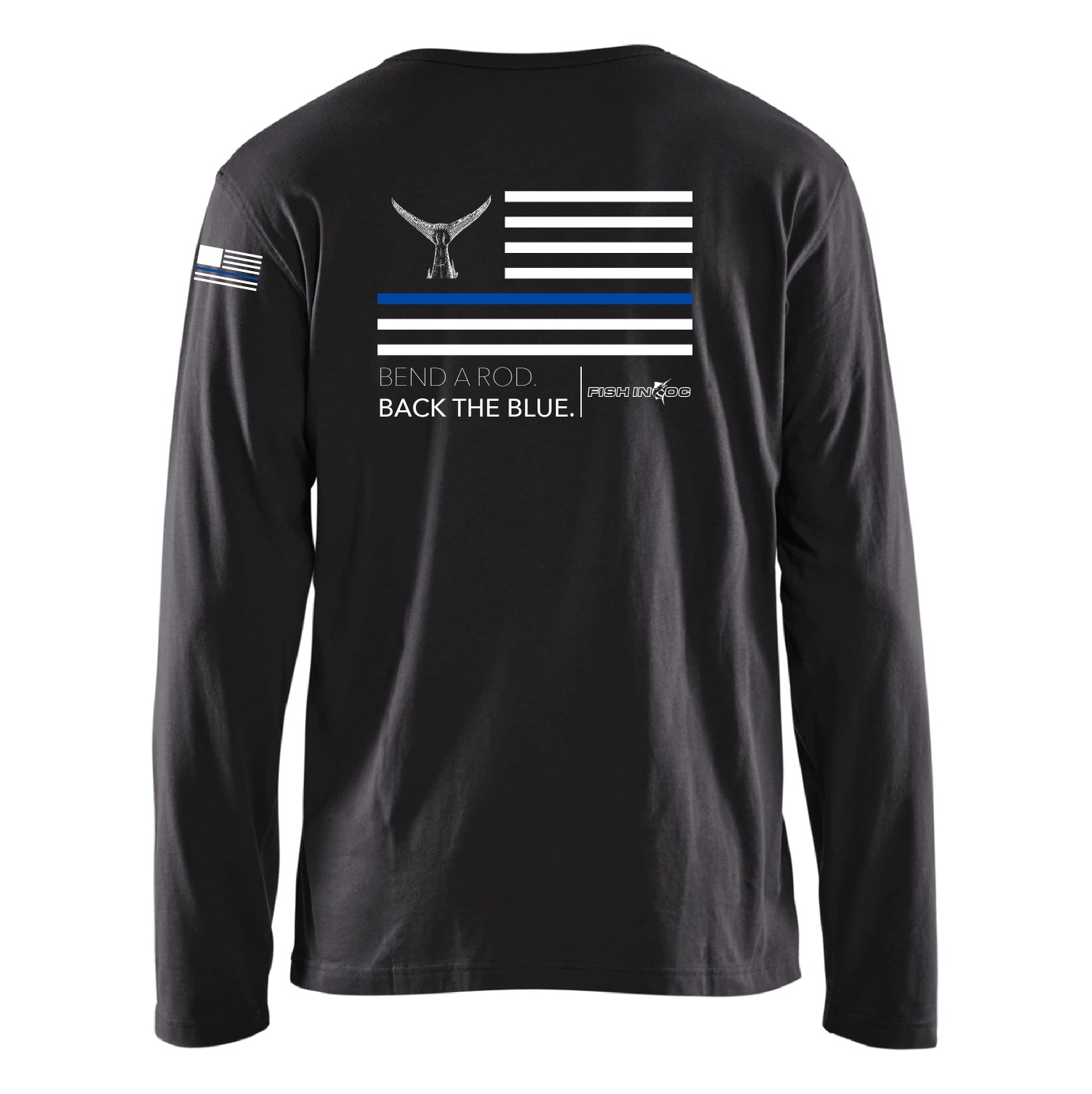 Fish in OC Back the Blue Long Sleeve Performance Tee - Fishing Reports &  News Ocean City MD Tournaments