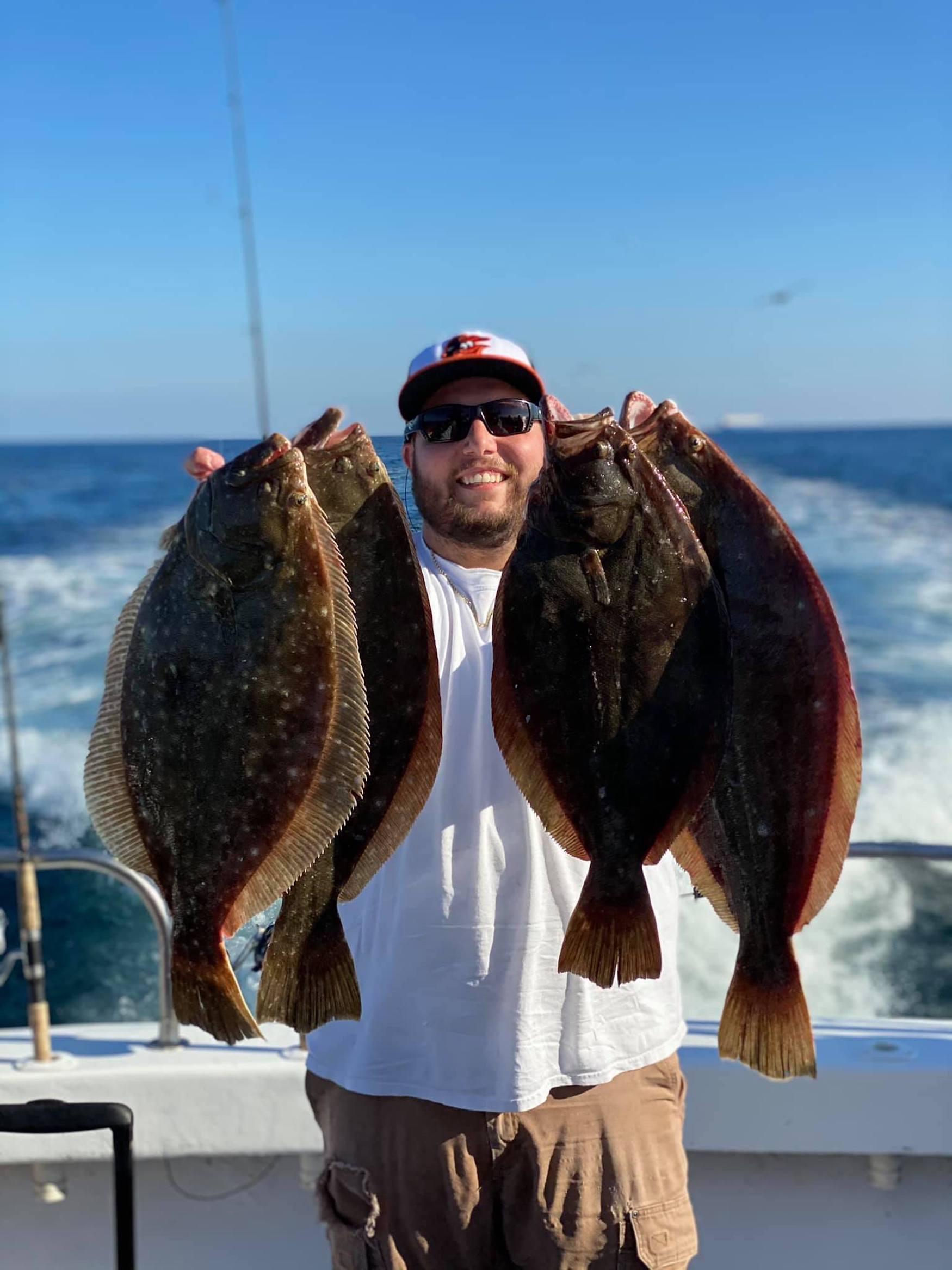 Big Flounder and Loads of Sea Bass Before the Blow
