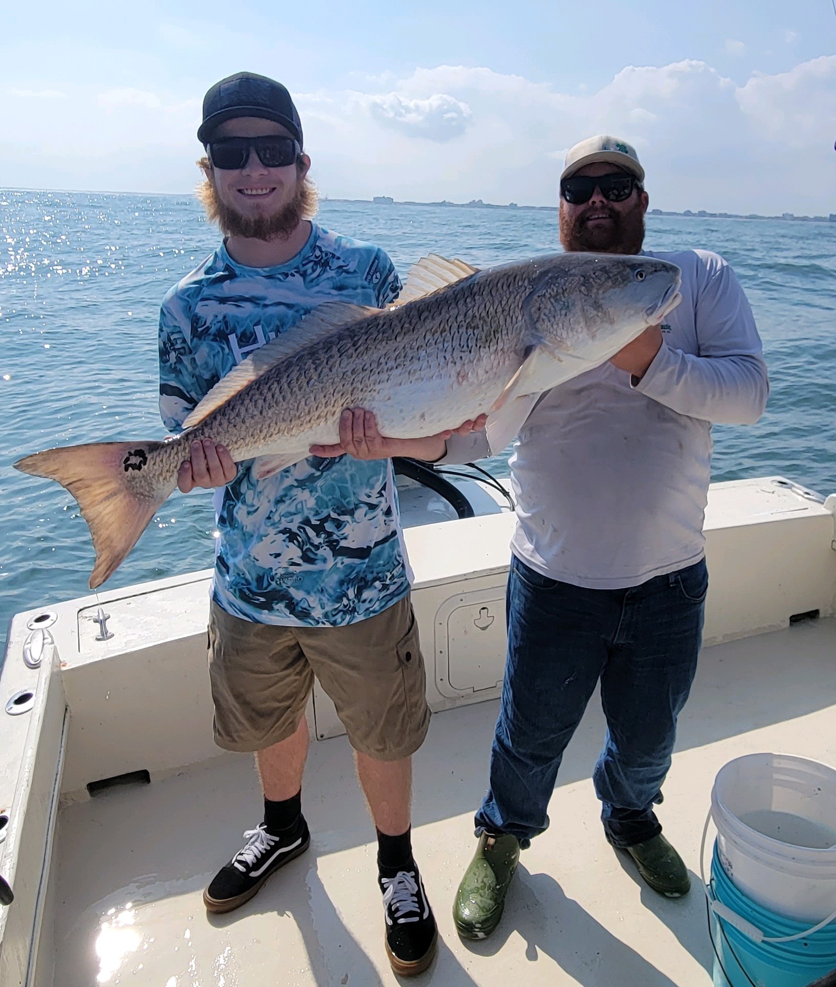 Huge Red Drum Off the Beach