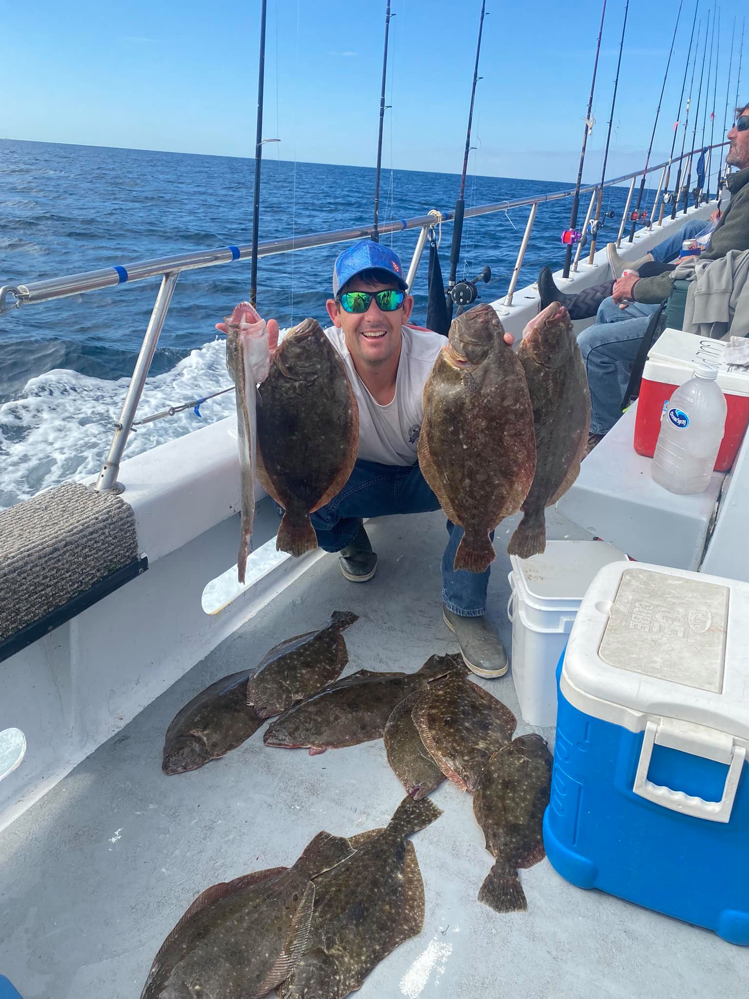 9 Pound Flounder and 5 Pound Sea Bass - Ocean City MD Fishing