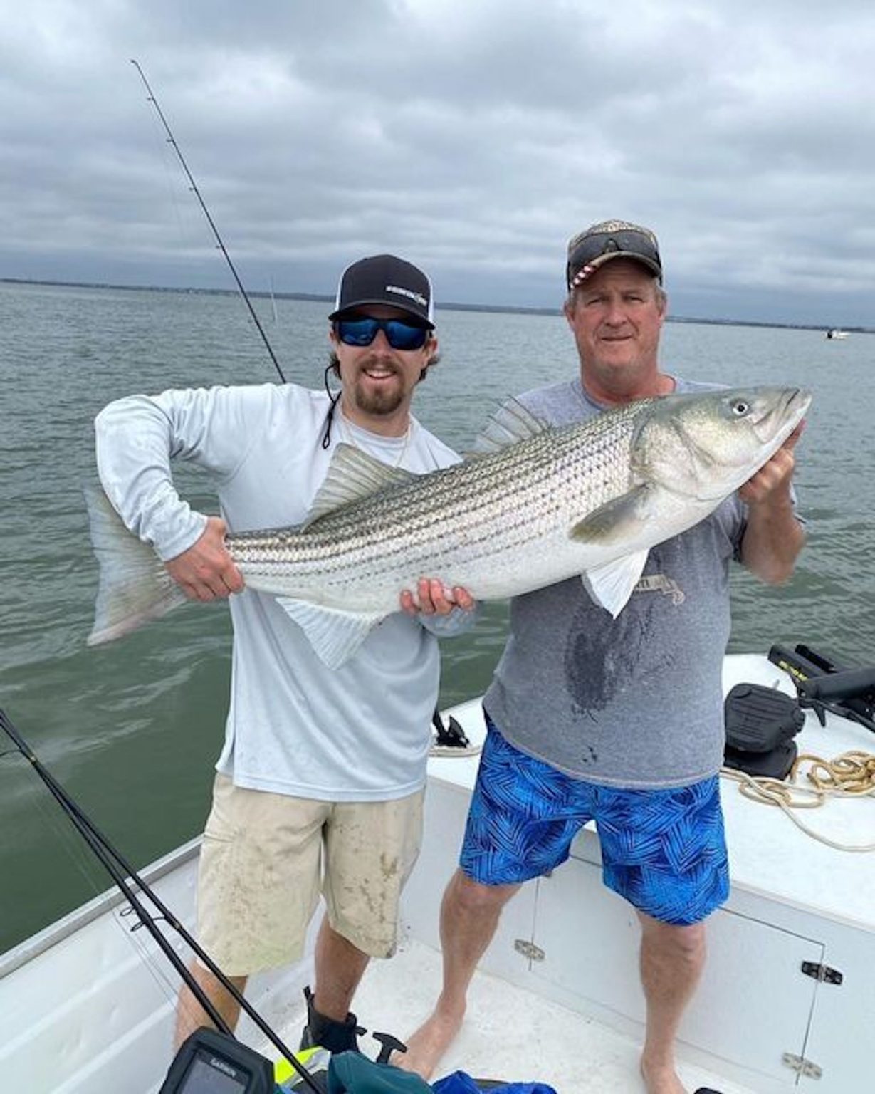 43" Rockfish On A Deadly Double Ocean City MD Fishing