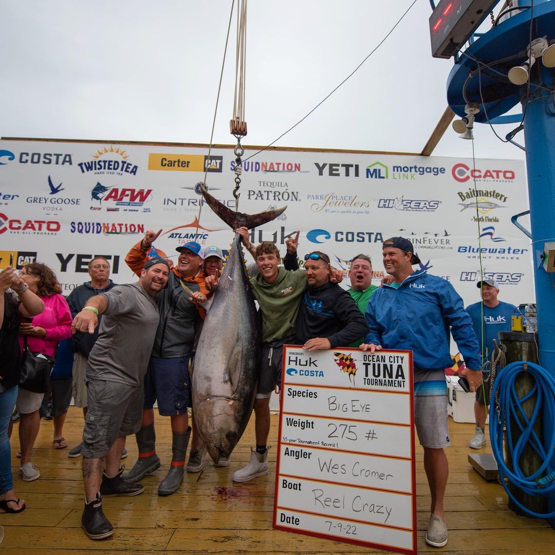 New Tournament Record 275 Pound Bigeye Highlights Day 2 at the 2022 Ocean City Tuna Tournament