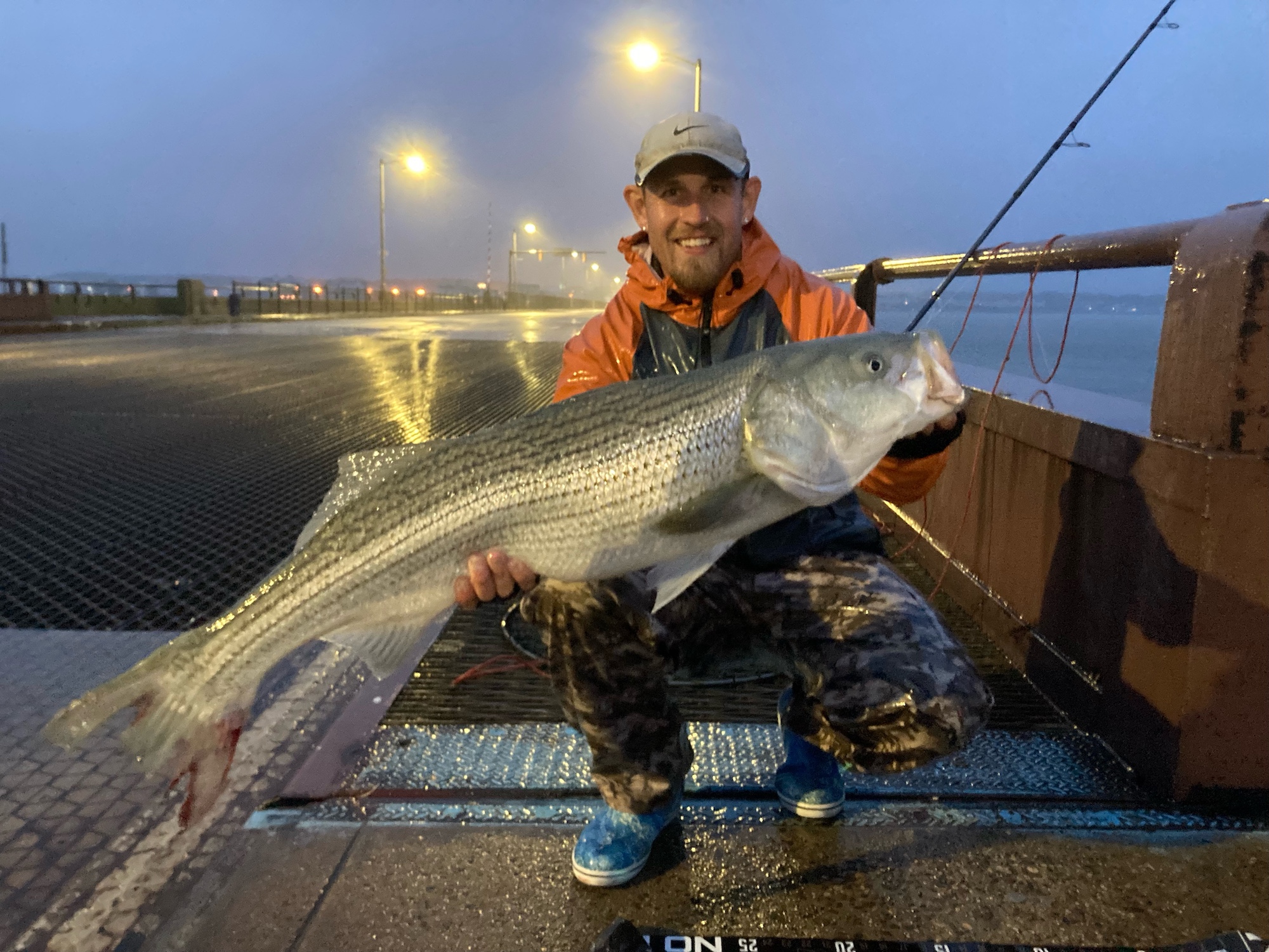 Stripers Snapping in the Storm