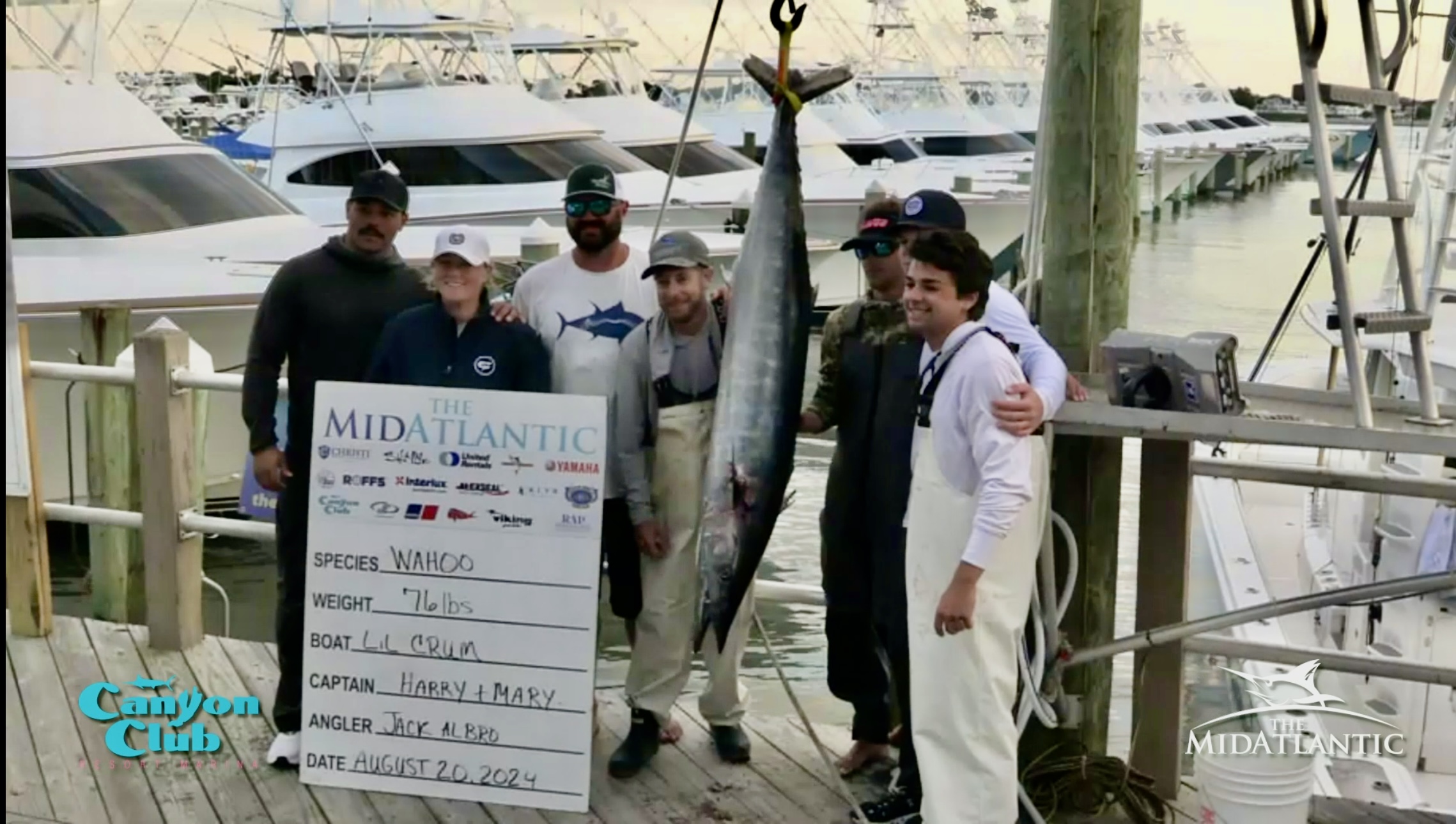 New First Place White Marlin on Day 2 of the 2024 MidAtlantic