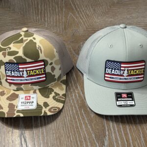 NEW Deadly Tackle Rubber Patch Flag Hat